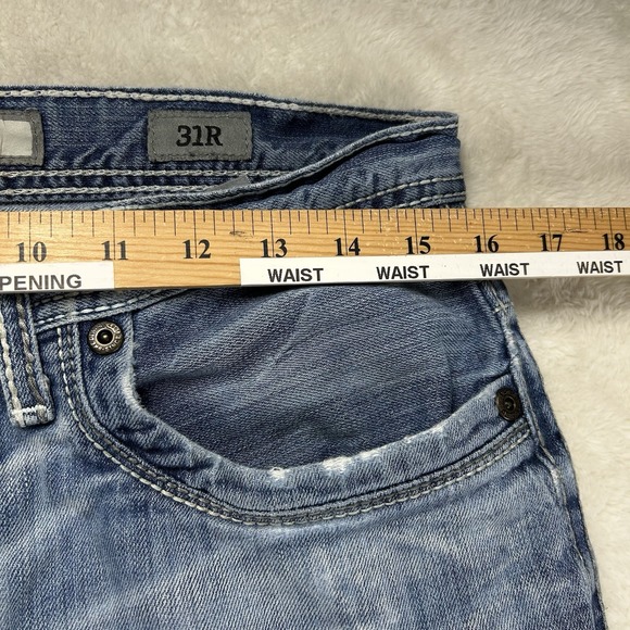 BKE Buckle Jeans Men 31x31 Blue Tyler Bootcut Stretch Denim Distressed "Read" - Picture 9 of 16